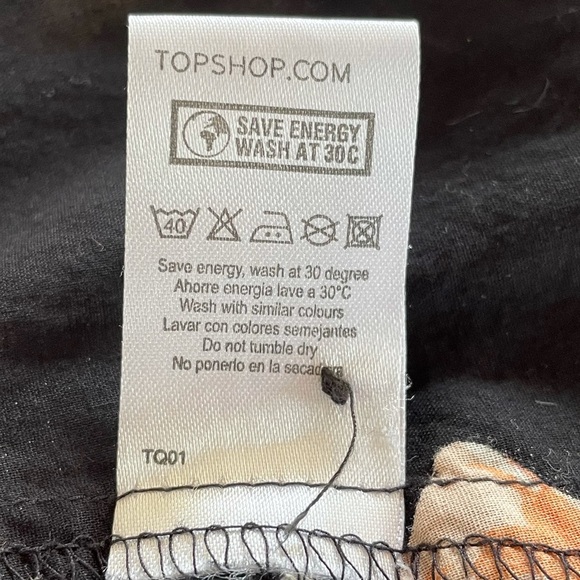 TOPSHOP Black Lace Floral Mini Dress Sz 6 - Picture 11 of 11